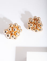 Gold Bead Stud Earrings - link has visual effect only