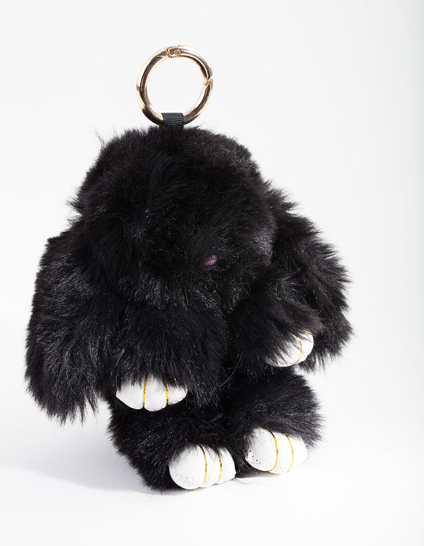 Kids Black Bunny Keyring