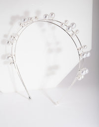 Silver Pearl Double Row Headband - link has visual effect only