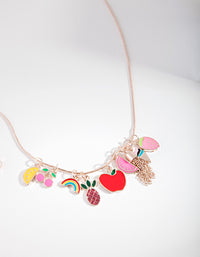 Kids Rose Gold Fruit Necklace - link has visual effect only