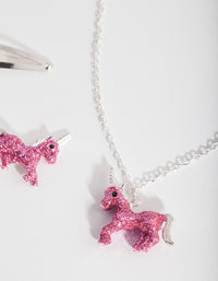 Kids Pink Unicorn Jewellery Set - link has visual effect only