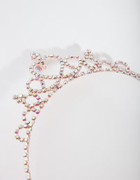 Kids Rose Gold Diamante Tiara Headband - link has visual effect only