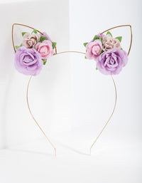 Kids Flower Cat Ear Headband - link has visual effect only