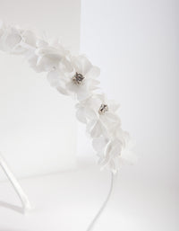 Kids White Flower Headband - link has visual effect only