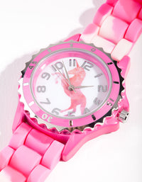 Kids Pink Unicorn Linked Watch - link has visual effect only