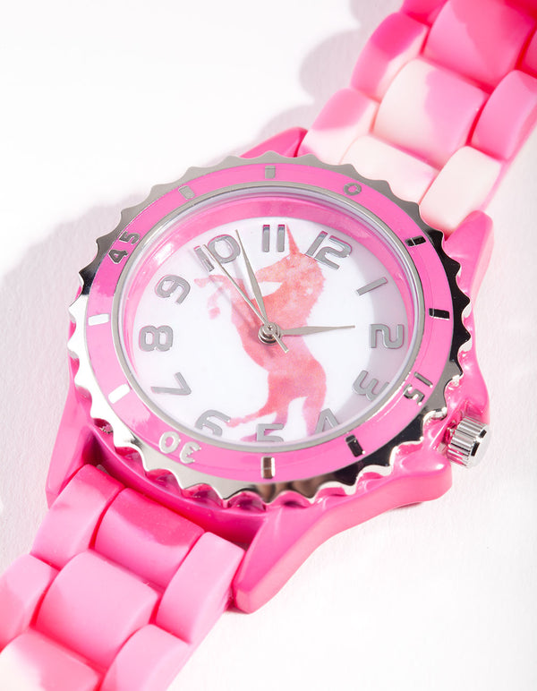 Kids Pink Unicorn Linked Watch