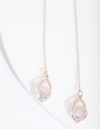 Rose Gold Cubic Zirconia Caged Teardrop Earrings - link has visual effect only