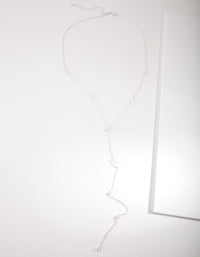 Silver Cubic Zirconia Rope Y Necklace - link has visual effect only