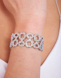 Silver Circle Textured Bangle - link has visual effect only