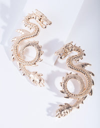 Gold Spiked Dragon Earrings - link has visual effect only