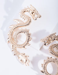 Gold Spiked Dragon Earrings - link has visual effect only