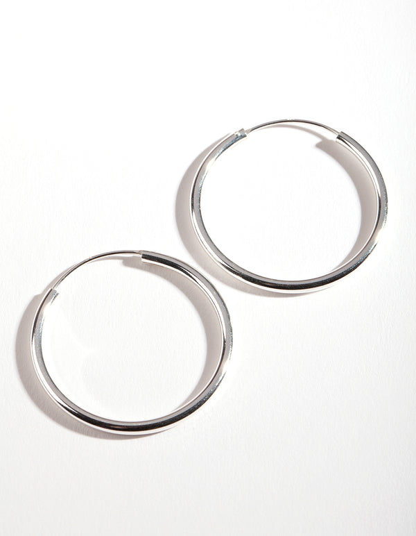 Sterling Silver 30MM Thick Hoop Earrings