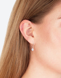 Silver Pearl Hoop Earrings - link has visual effect only