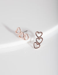 Rose Gold Heart Stud Earring - link has visual effect only