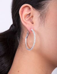 Silver Diamante Multi Hoop Earring Pack - link has visual effect only