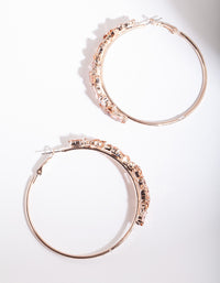 Rose Gold Shard Stone Hoop Earrings - link has visual effect only