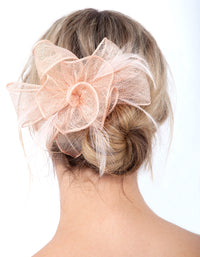 Blush Flower Feather Hair Comb - link has visual effect only