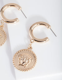 Gold Goddess Hoop Earrings - link has visual effect only