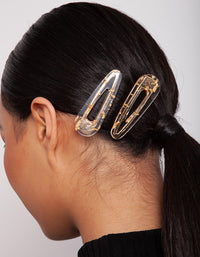 Gold Speckled Hair Clip Pack - link has visual effect only