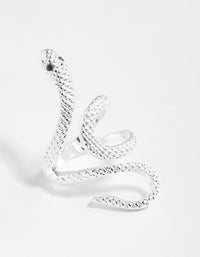 Silver Etched Snake Ring - link has visual effect only