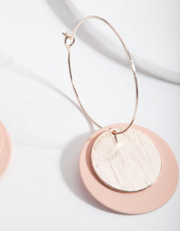 Peach Hoop Earrings - link has visual effect only