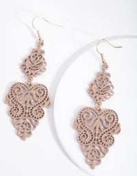 Brown Drop Earrings - link has visual effect only