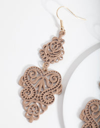 Brown Drop Earrings - link has visual effect only