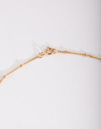 Gold Plated Sterling Silver Bead Chain Necklace - link has visual effect only