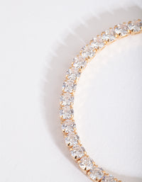 Gold Cubic Zirconia Tennis Bracelet - link has visual effect only