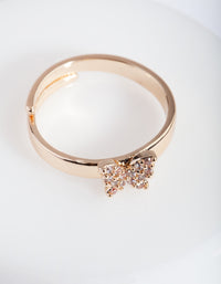 Gold Cubic Zirconia Butterfly Ring - link has visual effect only