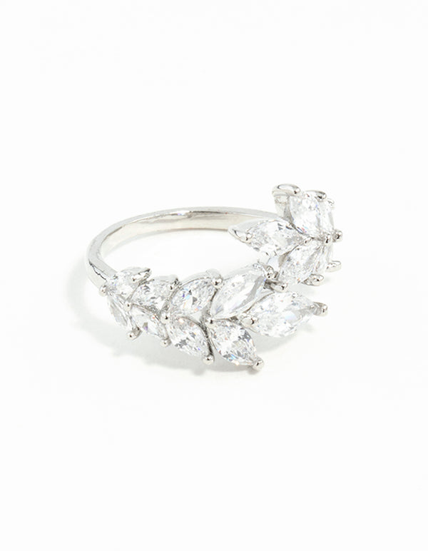 Cubic Zirconia Navette Wrap Ring