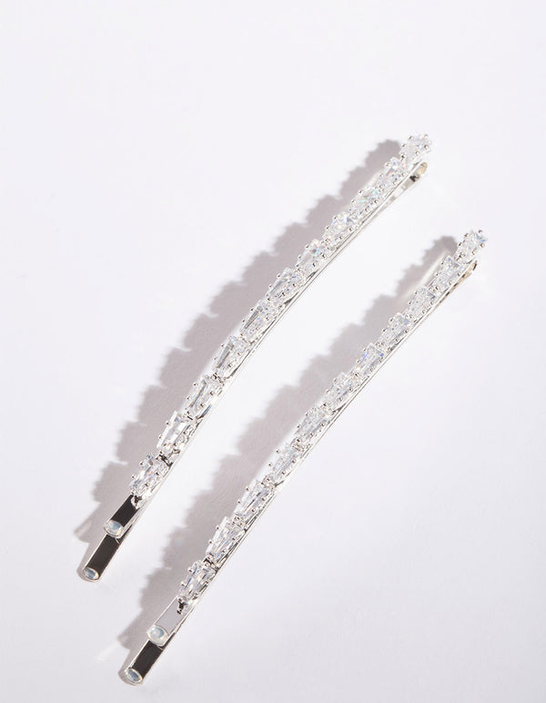 Cubic Zirconia 9cm Hair Pin Pack