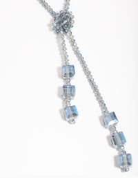 Blue Facet Knot Tie Necklace - link has visual effect only