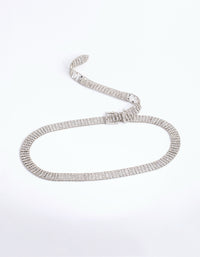 Rhodium Thin Diamante Belt - link has visual effect only