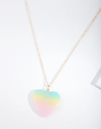 Ombre Rainbow Heart Necklace - link has visual effect only