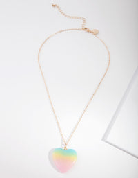 Ombre Rainbow Heart Necklace - link has visual effect only