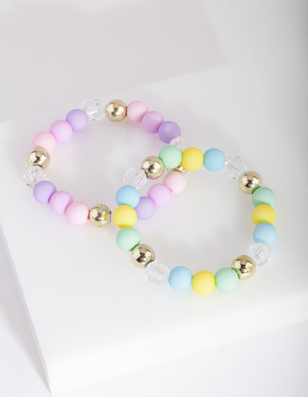 Kids Pastel Bead Bracelet 2 Pack