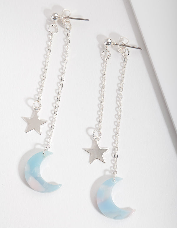 Blue Moon Drop Earrings