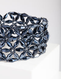 Blue Facet Flower Bracelet - link has visual effect only