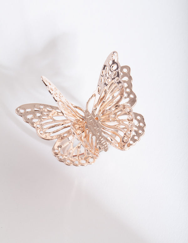 Rose Gold 3D Butterfly Ring