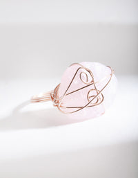 Rose Gold Pink Stone Ring - link has visual effect only