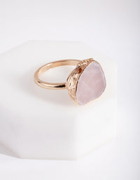 Gold Pink Stone Ring - link has visual effect only