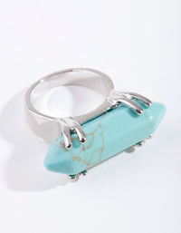 Silver Turquoise Shard Ring - link has visual effect only