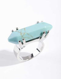 Silver Turquoise Shard Ring - link has visual effect only