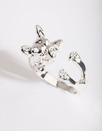 Silver French Bulldog Ring - link has visual effect only