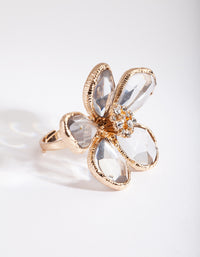 Gold Wire Wrap Flower Ring - link has visual effect only