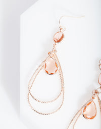 Rose Gold Textured Stone Earrings - link has visual effect only