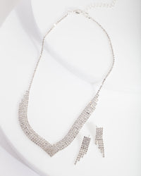 Silver Diamante Jewellery Set - link has visual effect only