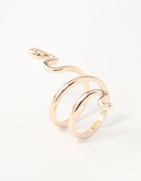 Gold Fine Sleek Snake Ring - link has visual effect only