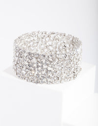 Silver Gem Embellished Bracelet - link has visual effect only